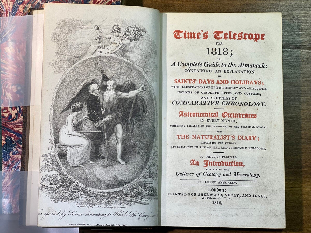 E: The Time Telescope was an almanac published in London between 1814 and 1834.