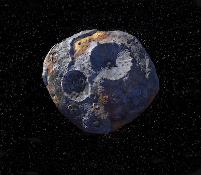 Artist's interpretation of the asteroid Psyche