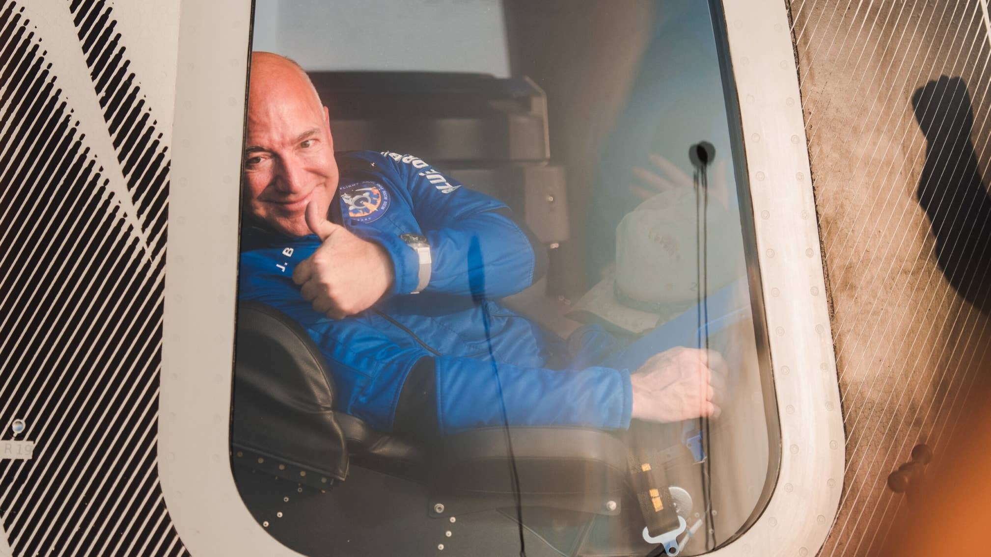 Blue Origin CEO Jeff Bezos (pictured) and SpaceX CEO Elon Musk are competing for dominance of the commercial spaceflight industry. Credit: Blue Origin.