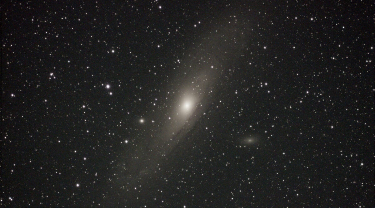 Our neighboring galaxy, Andromeda (M31), can be imaged extraordinarily well with the small but powerful DWARF II smart telescope. 