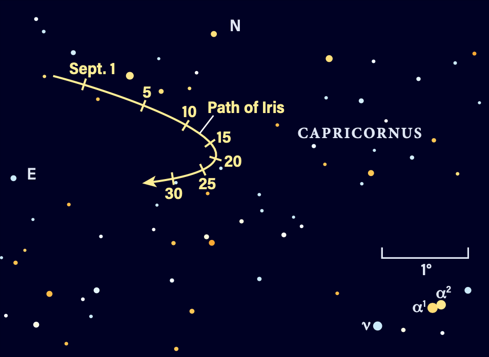 Path of Iris in September 2024