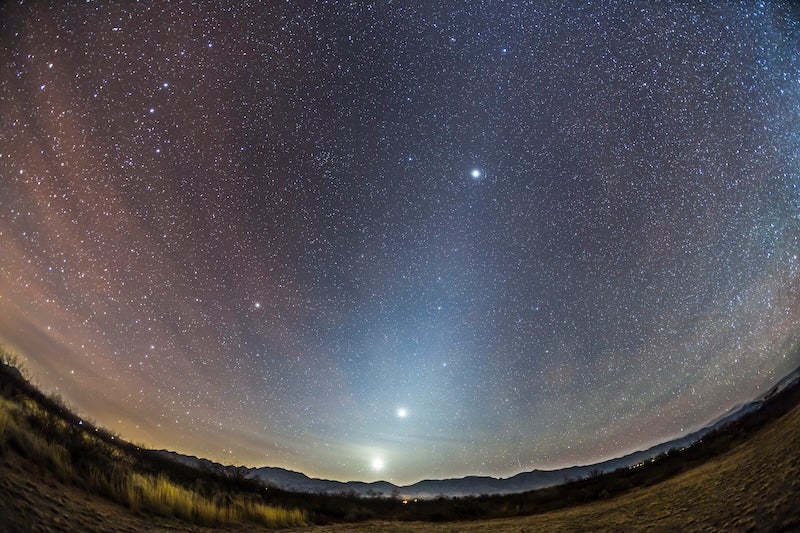 Zodiacal Light at Dawn with Planet Lineup