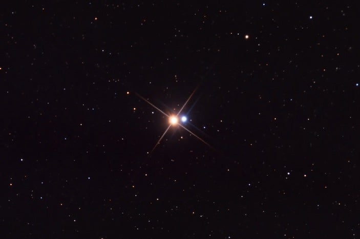 Albireo (Beta (β) Cygni) is a classic example of a double star with contrasting colors.