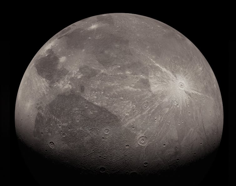 Ganymede is one of the icy moons that Juice will explore from space.