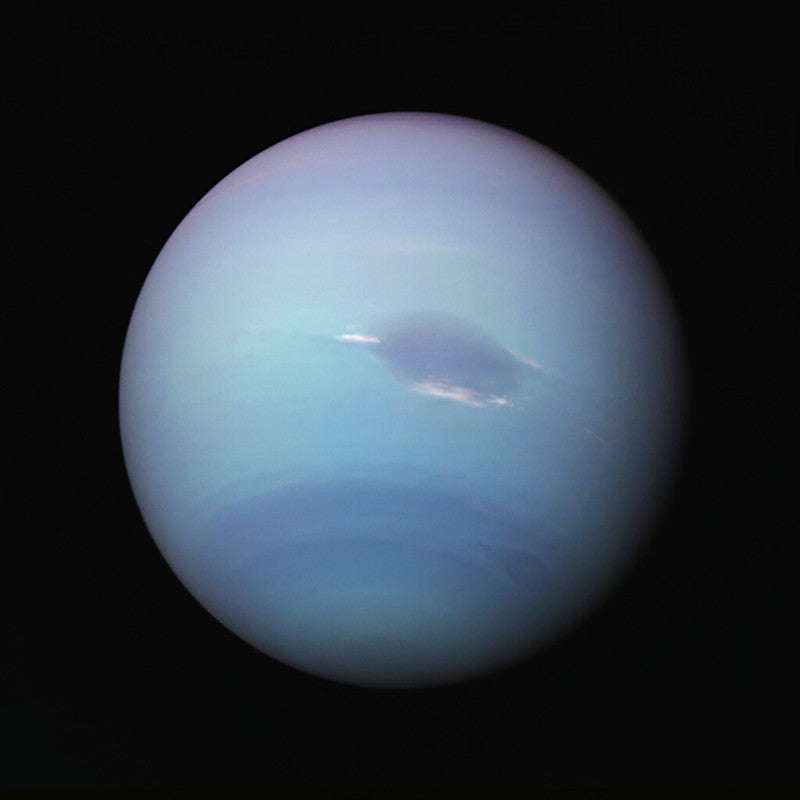 Neptune as imaged by Voyager