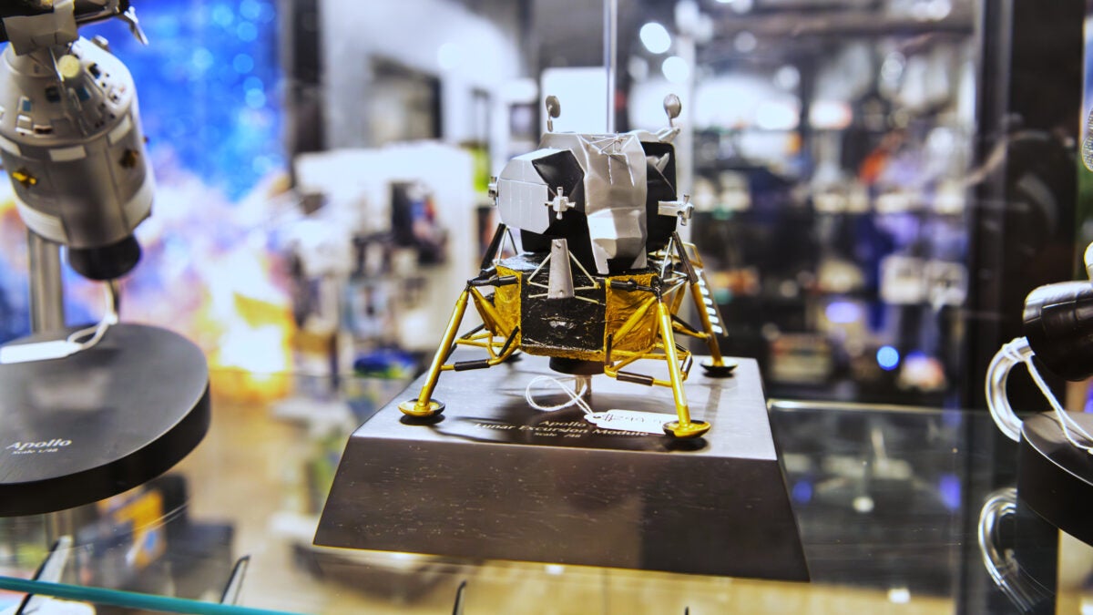 Apollo LEM model at the Space Store