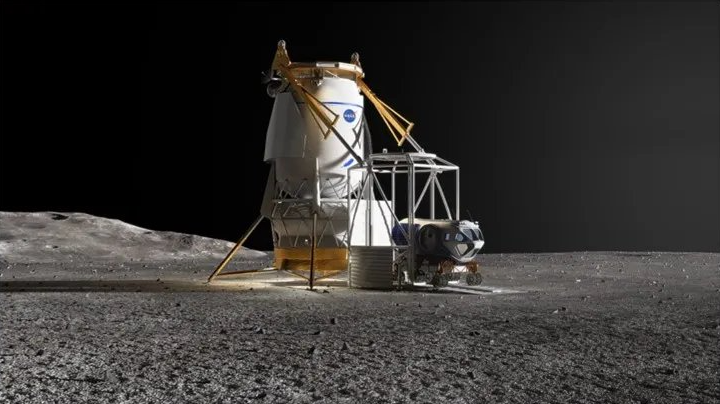 Concept art for Blue Origin Blue Moon lander