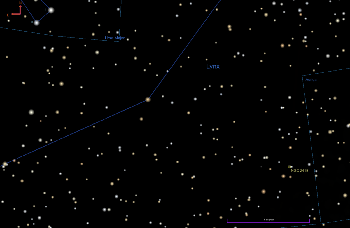 Finder chart for NGC 2419