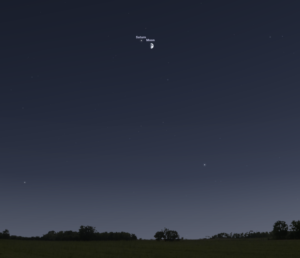 The Moon and Saturn on November 10, 2024