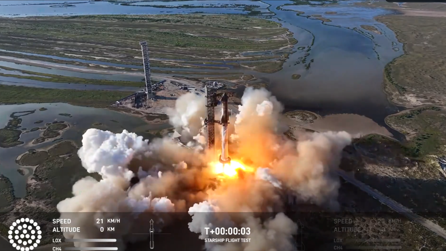 SpaceX’s Super Heavy booster during Flight 6