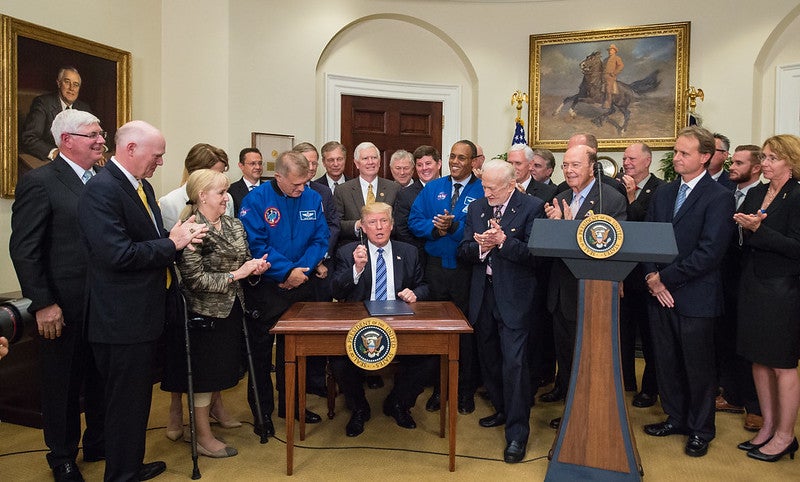 President Trump re-establishes the National Space Council