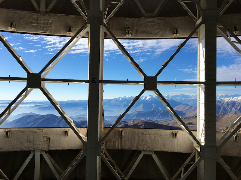 Open panels in Gemini South dome during the day