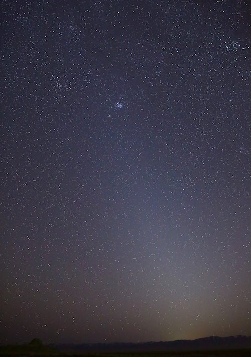 Zodiacal light and Pleiades