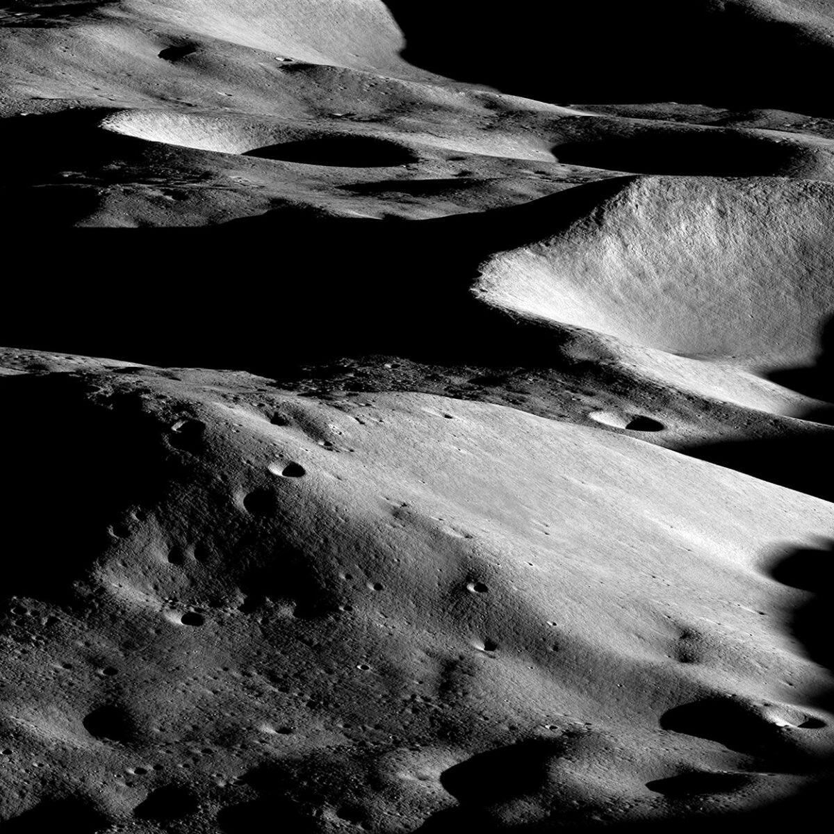 Malapert Massif under lunar sunlight