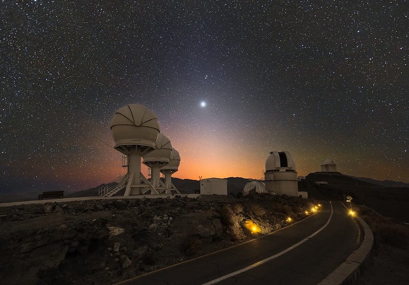 Venus over La Silla, Chile