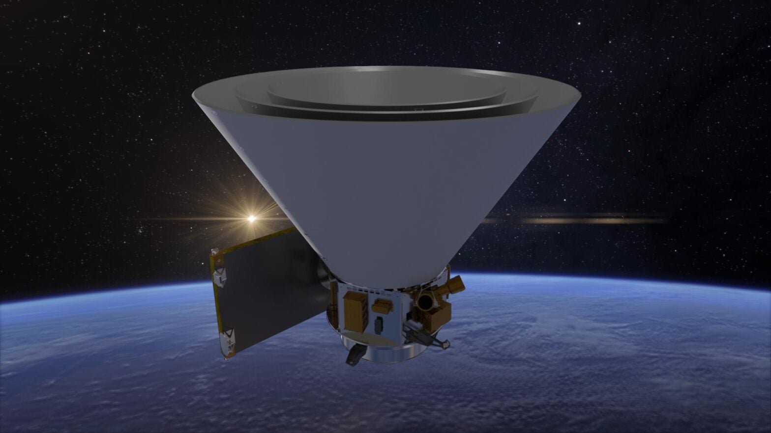 SPHEREx in space (artist's concept)