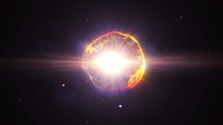 artist's concept of a star going supernova