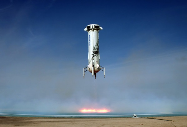 Blue Origin's New Shepard rocket landing