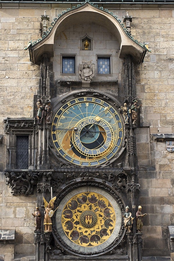 The Prague astronomical clock.