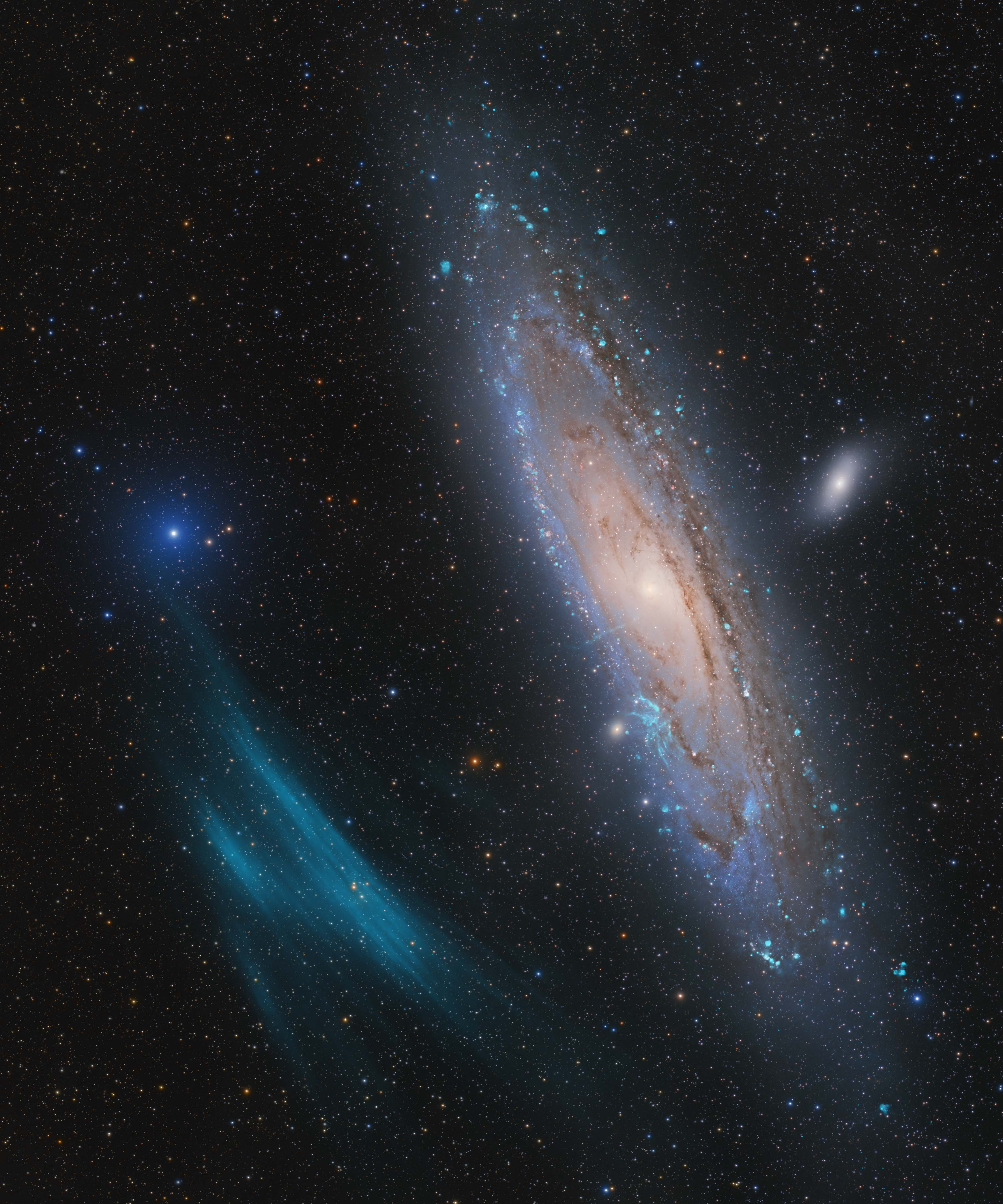 andromeda galaxy through 15 x 70