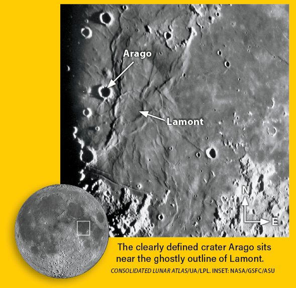 Lunar craters Arago and Lamont