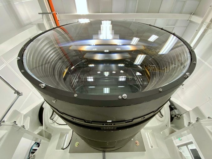The fish-eye lens at the Vera C. Rubin observatory, the largest in the world, is the size of a car.