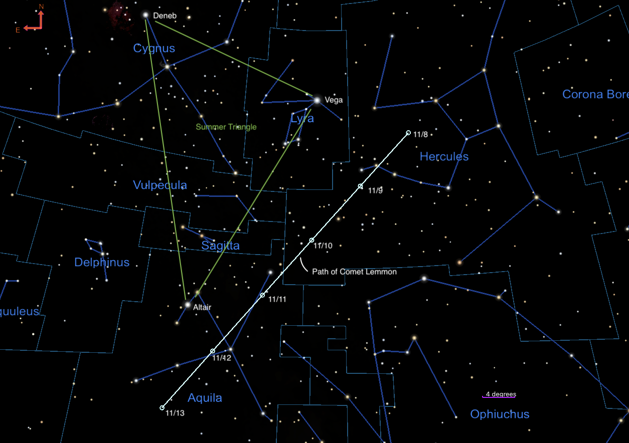 See Comet Lemmon at its brightest this week