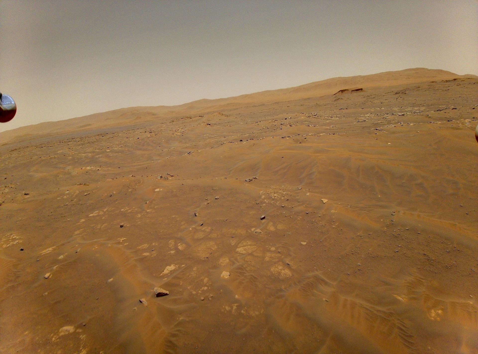 This image of Mars was taken from the height of 33 feet (10 meters) by NASA's Ingenuity Mars helicopter during its sixth flight, on May 22, 2021. Credit: NASA