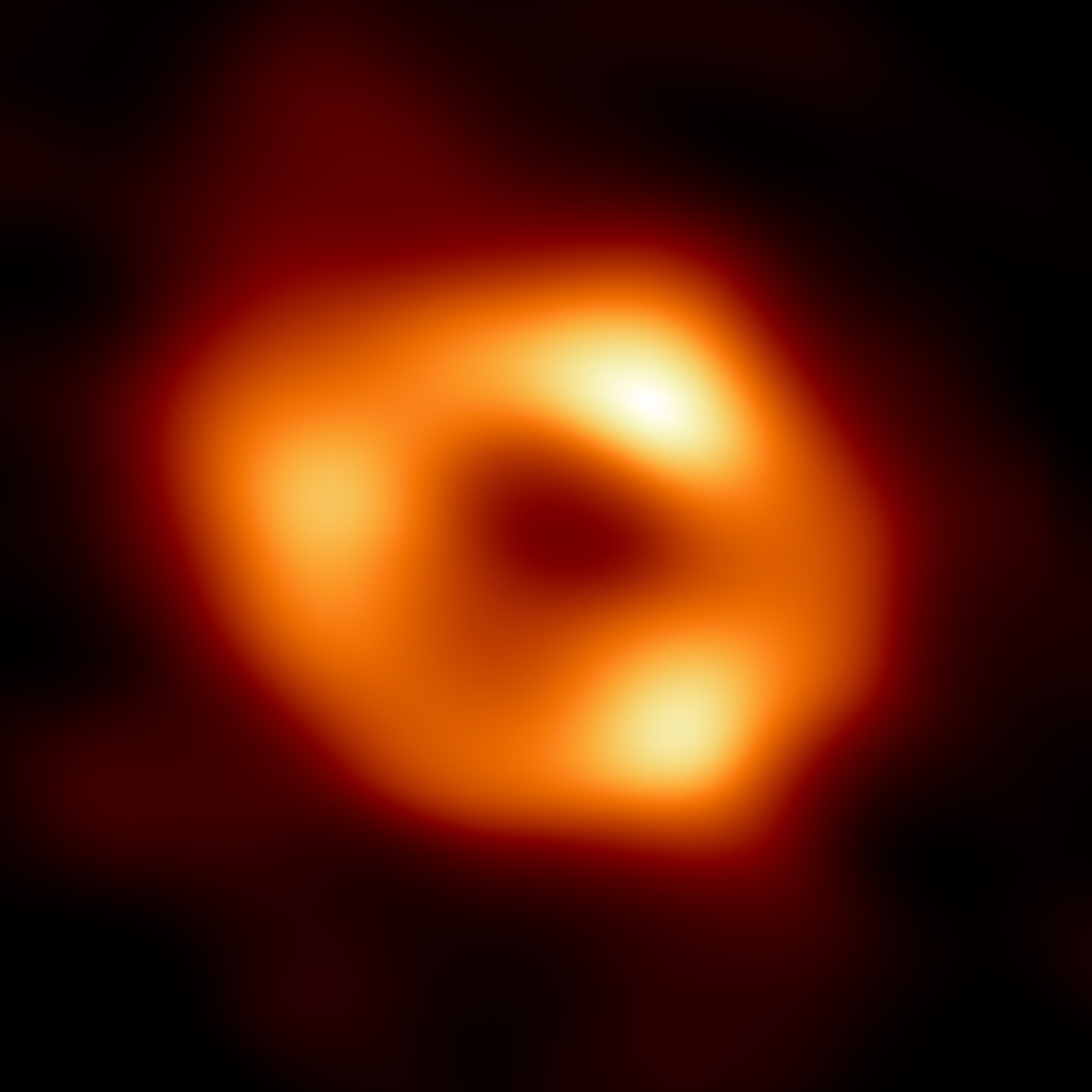 The First image of Sagittarius A*, the black hole at the center of the Milky Way galaxy. Credit: EHT Collaboration